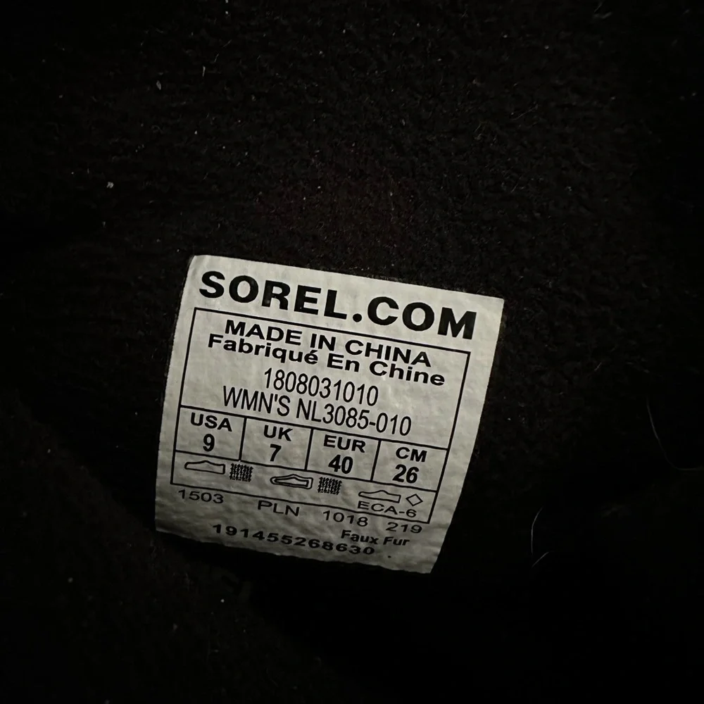 Sorel Women’s Whitney Tall Lace II Boots in Black & White - Picture 7 of 7